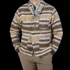 Universal Works Knitwear | Brown Fairisle Wool New York Button Cardigan