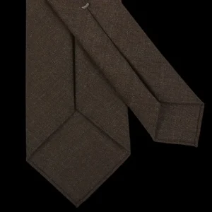 Dreaming Of Monday Ties | Brown 7-Fold High Twist Wool Tie