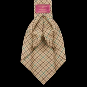 Dreaming Of Monday Ties | Brown Green Gunclub 7-Fold French Linen Tie