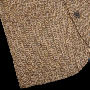 Universal Works Coats & Jackets | Brown Herringbone Harris Tweed Bakers Jacket