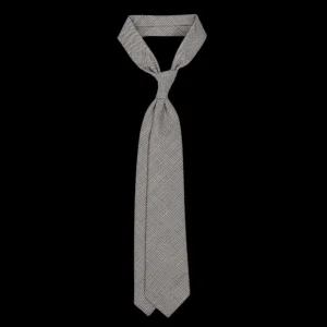 Dreaming Of Monday Ties | Brown Houndstooth 7-Fold High Twist Wool Tie