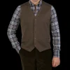 Gran Sasso Knitwear | Brown Melange Knitted Merino Wool Waistcoat