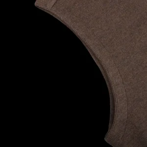 Gran Sasso Knitwear | Brown Melange Knitted Merino Wool Waistcoat