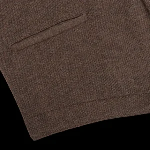 Gran Sasso Knitwear | Brown Melange Knitted Merino Wool Waistcoat