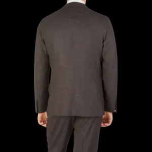 Boglioli Suits | Brown Melange Wool Hopsack K Suit