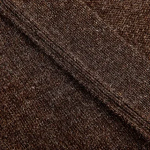 William Lockie Knitwear | Brown Mocha Lambswool Button Cardigan