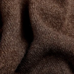 William Lockie Knitwear | Brown Mocha Lambswool Button Cardigan