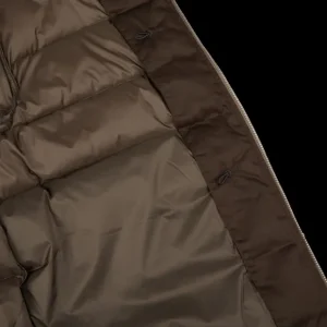 Ten C Outerwear | Brown Nylon Down Padded Liner Hood Jacket