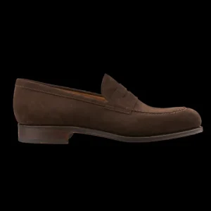 Carmina Loafers | Brown Suede Forest Penny Loafers