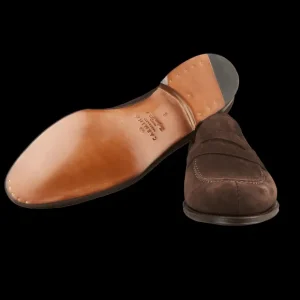 Carmina Loafers | Brown Suede Forest Penny Loafers