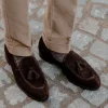 Carmina Loafers | Brown Suede Forest Tassel Loafers