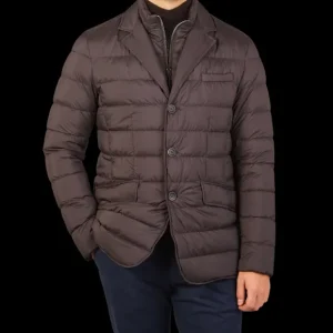Herno Outerwear | Brown Technical Nylon Legend Hybrid Blazer