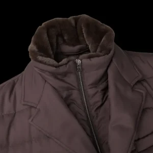 Herno Coats & Jackets | Brown Technical Nylon Polar Tech Hybrid Blazer