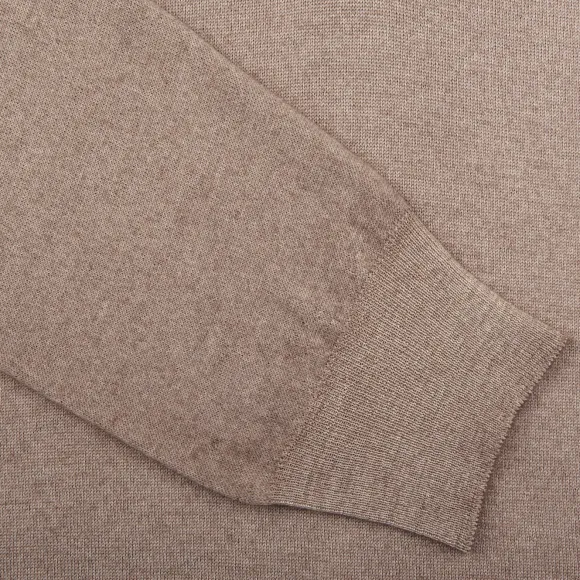 Gran Sasso Sweaters | Brown Vintage Merino Wool 1/4 Sweater