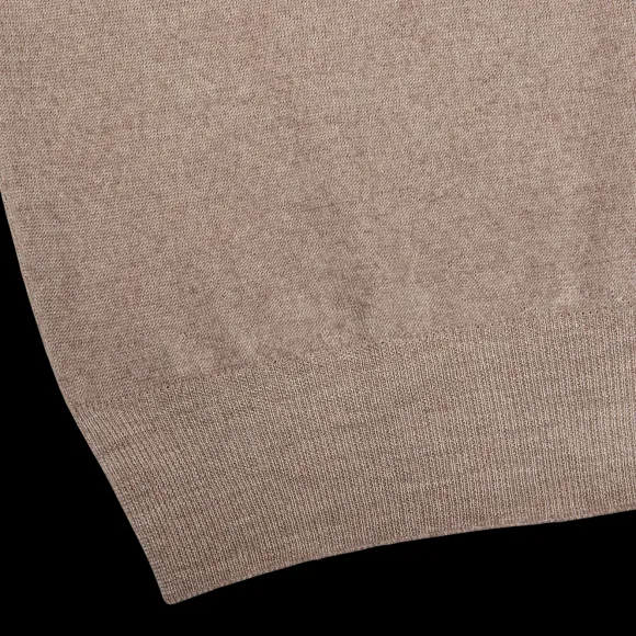 Gran Sasso Sweaters | Brown Vintage Merino Wool 1/4 Sweater