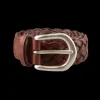 Andersons Belts | Brown Woven 25Mm Leather Belt