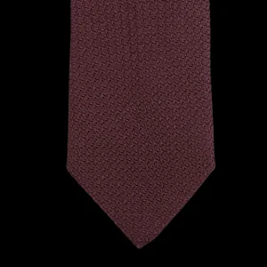 Amanda Christensen Ties | Burgundy Grenadine Grossa Lined Silk Tie