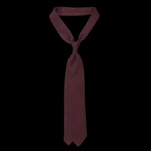 Amanda Christensen Ties | Burgundy Grenadine Grossa Lined Silk Tie