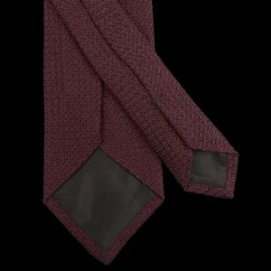 Amanda Christensen Ties | Burgundy Grenadine Grossa Lined Silk Tie