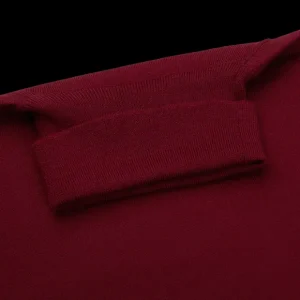 Gran Sasso Knitwear | Burgundy Merino Wool Roll Neck