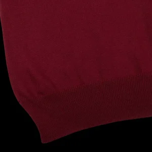 Gran Sasso Knitwear | Burgundy Merino Wool Roll Neck