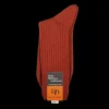 Doré Doré Socks | Burnt Orange Merino Wool Ribbed Socks