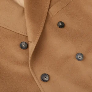 Tagliatore Outerwear | Camel Beige Brushed Wool Db Polo Coat