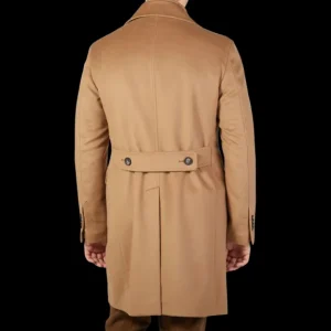 Tagliatore Outerwear | Camel Beige Brushed Wool Db Polo Coat