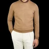 Gran Sasso Knitwear | Camel Beige Extra Fine Merino Crew Neck