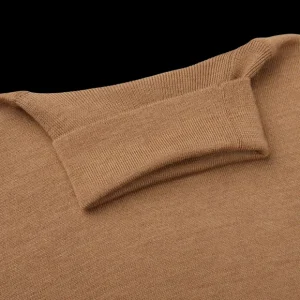 Gran Sasso Knitwear | Camel Beige Extra Fine Merino Roll Neck