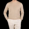 Filippo de Laurentiis Sweaters | Camel Beige Super 120S Merino Crew Neck