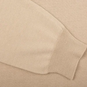 Filippo de Laurentiis Knitwear | Camel Beige Super 120S Merino Crew Neck