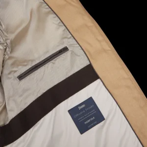 Herno Outerwear | Camel Beige Wool Norfolk Bomber Jacket