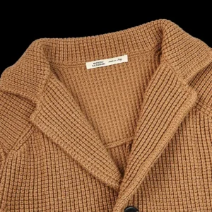 Maurizio Baldassari Knitwear | Camel Beige Zegna Baruffa Wool Brenta Jacket