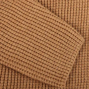 Maurizio Baldassari Knitwear | Camel Beige Zegna Baruffa Wool Brenta Jacket