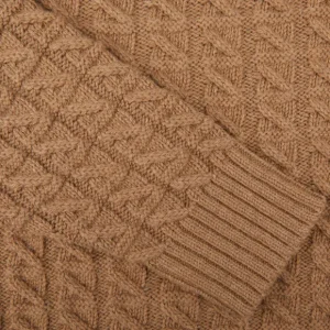 Zanone Knitwear | Camel Brown Alpaca Wool Rollneck