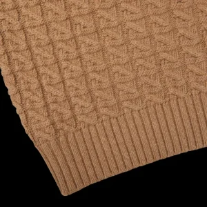 Zanone Knitwear | Camel Brown Alpaca Wool Rollneck