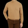 Morgano Knitwear | Camel Brown Heavy Wool Cashmere Rollneck