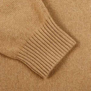 Morgano Knitwear | Camel Brown Heavy Wool Cashmere Rollneck