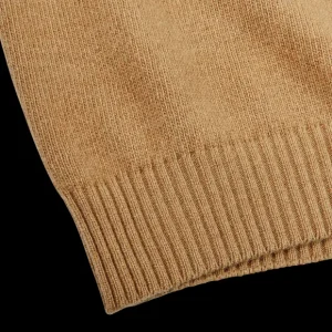 Morgano Knitwear | Camel Brown Heavy Wool Cashmere Rollneck