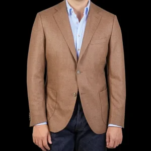 Eduard Dressler Blazers | Camel Brown Wool Cashmere Senderik Blazer