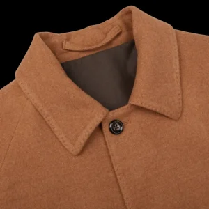 Luigi Bianchi Coats & Jackets | Camel Drago Skyfall Wool Raglan Coat