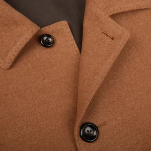 Luigi Bianchi Coats & Jackets | Camel Drago Skyfall Wool Raglan Coat
