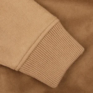 Gran Sasso Knitwear | Camel Wool Alcantara Front Padded Jacket