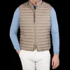 Save The Duck Gilets | Cappuccino Technical Down Leonard Nylon Gilet