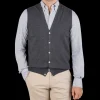 Gran Sasso Knitwear | Charcoal Extra Fine Merino Wool Vest