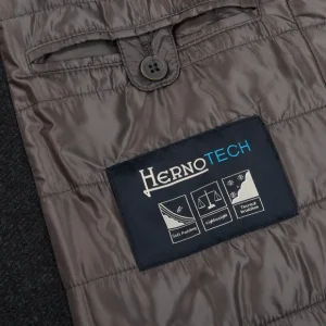 Herno Coats & Jackets | Charcoal Grey Diagonal Wool Fur Car Coat
