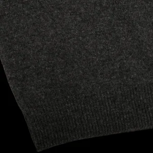 Alan Paine Sweaters | Charcoal Grey Lambswool Crew Neck