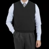 William Lockie Knitwear | Charcoal Grey Lambswool Slipover