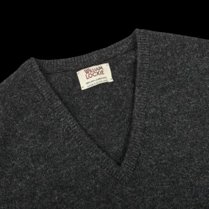 William Lockie Knitwear | Charcoal Grey Lambswool Slipover